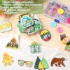 48 Camping Themed Iron-On Patches for DIY Crafts
