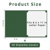 HAUTOCO 50 Pack Certificate Holders, Green Diploma Folders Certificate Covers