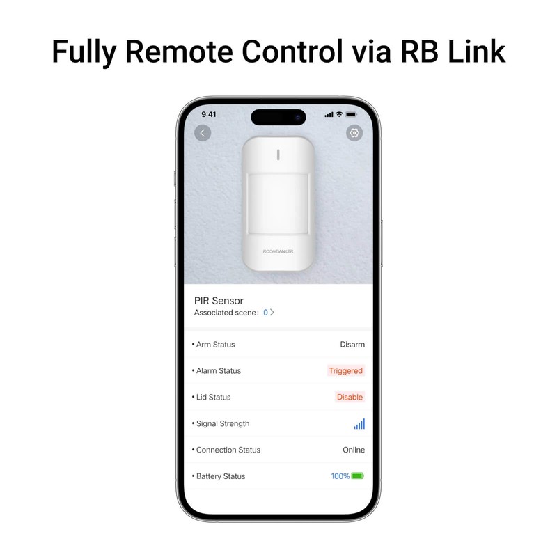 Roombanker Passive Infrared (PIR) Motion Sensor - Pet Immune, Long-Range