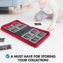 FunGuys Toploader Binder, Trading Card Binder Storage,128 4 Pocket Top Loader Pokemon Binder, Card Collection for Yugioh, MTG, TCG, Card Folders for Trading Cards