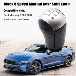 Wyrxalon Black 5 Speed Manual Gear Shift Knob 5R3Z-7213-BAA Compatible with Ford Mustang 2005 2006 2007 2008 2009 2010
