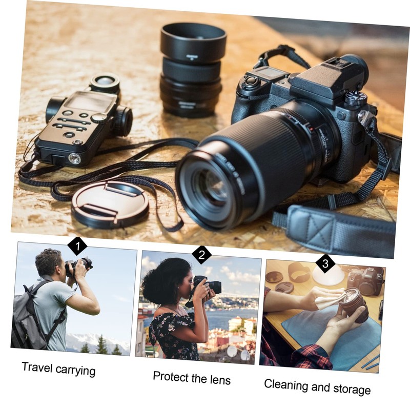 Tofficu 2PCS Shockproof Neoprene Camera Lens Pouch for DSLR Compact