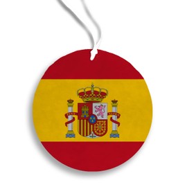 Spanish Flag | REUSABLE Double Sided Car Air Freshener