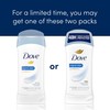 Dove Invisible Solid Antiperspirant Deodorant Stick 2 Count Original Clean,