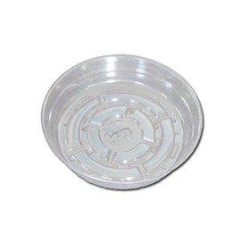 Six Pack of Crystal Clear Plastic Saucers - 5 Inch