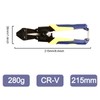 Mini Bolt Cutters, 8" Heavy Duty Wire Cable Cutter, Chain