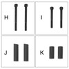 Hooke Road Aluminum Grab Handles Black Front Grips Compatible with