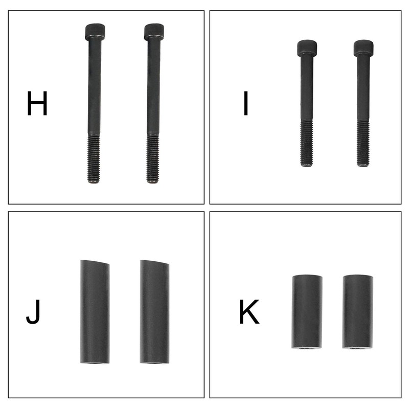 Hooke Road Aluminum Grab Handles Black Front Grips Compatible with