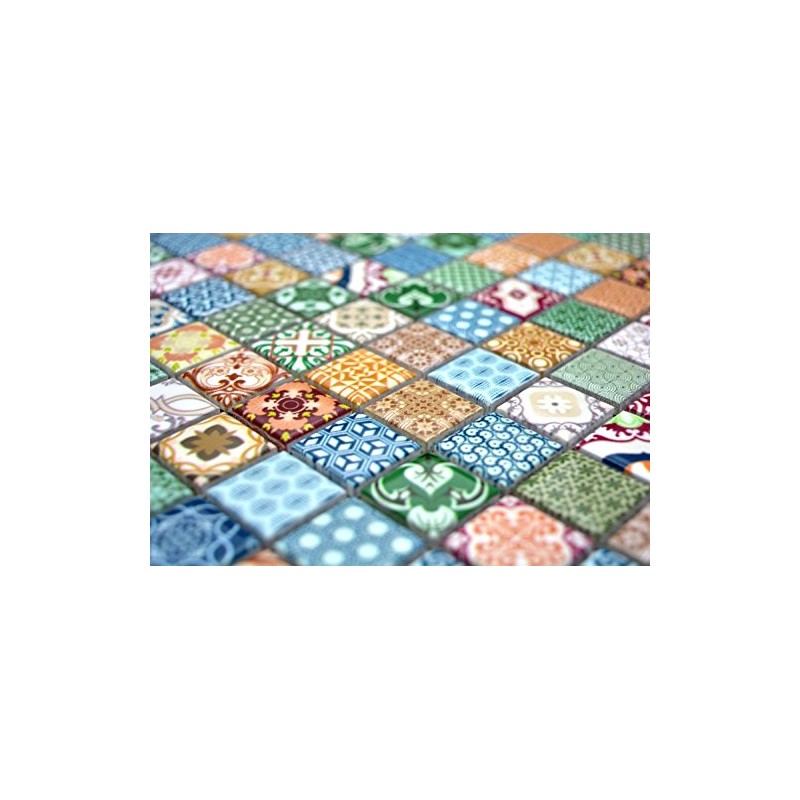 Retro Vintage Mosaic Tiles Mosaic Tiles Ceramic Mosaic Tile Multicoloured