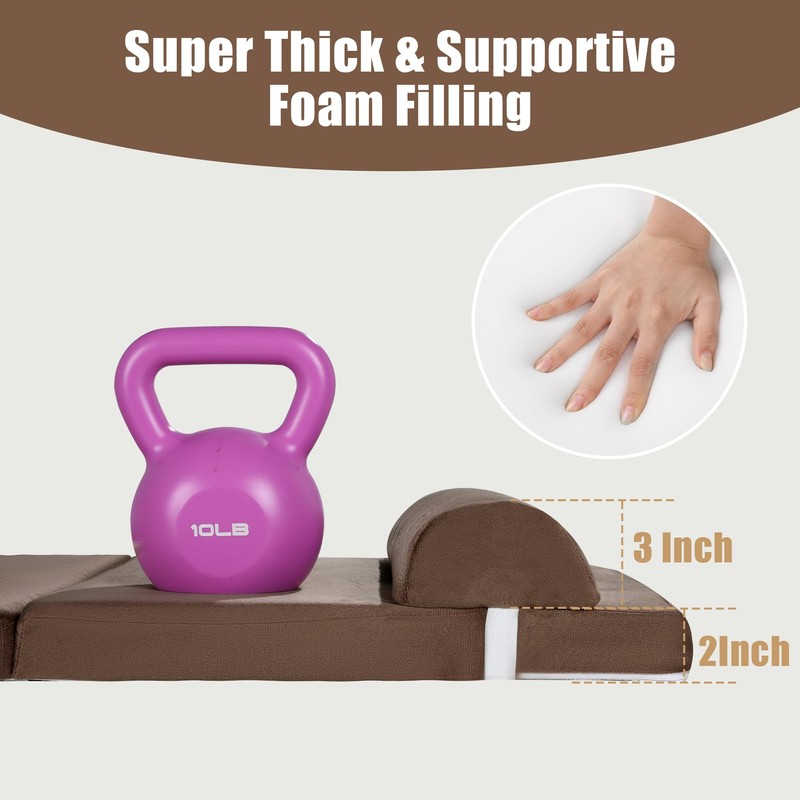 HOMBYS 5-in-1 Recliner Seat Cushion for Elderly+Lumbar Support Pillow +