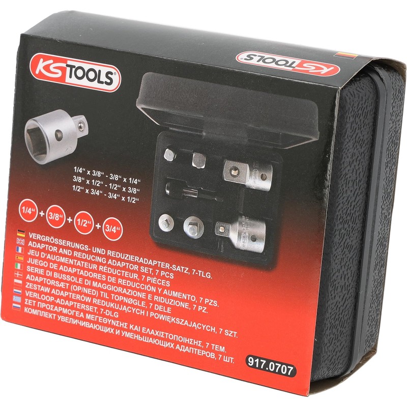KS Tools 917.0707 Magnifying and Reducing Adaptor Set, 7-Piece Set
