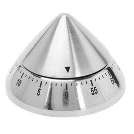 Pointed Mechanical Timer Clear Scale Stainless Steel Cooking Mechanical Reminder for Kitchen Sauna