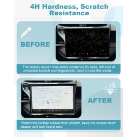 CDEFG Compatible with Ford Puma 2024 2025 Facelift Navigation Protective Film 4H Scratch-Resistant 12 Inch SYNC 4 GPS Screen Protector Navigation Film Puma ST Line 2025 Accessories Pack of 2