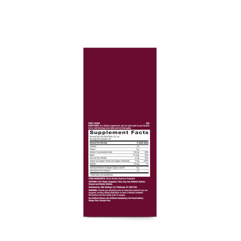 GNC Premier Collagen Powder, with 6 Essential Beauty Support Ingredients,