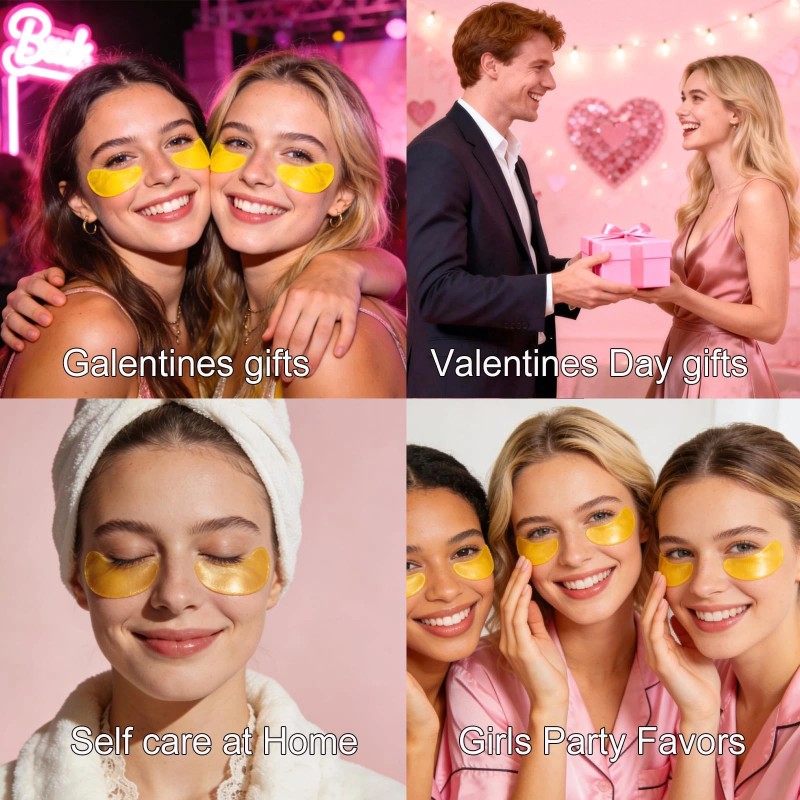 Miniling 30 Pairs 24K Gold Eye Masks Lip Masks, Under