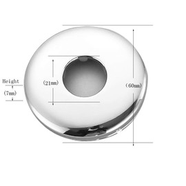 YUZP [10-Pack] Chrome shower flange, 1/2-Inch pipe escutcheon, Flange Plate Pipe wall Cover for 1/2" Pipe and 1-1/2"OD Round Post