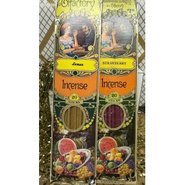 Set of 2 packs lemon and strawberry Olfactory corp total 40 sticks 70's unused