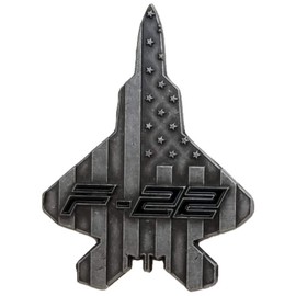 F-22 Raptor Military Aircraft Shaped Challenge Coin