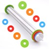 Rolling Pin with Thickness Rings, Fulimax 17" Adjustable Stainless Steel
