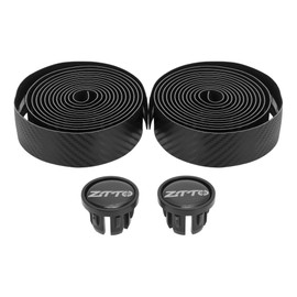 BULLSPANN 1 Pair Bicycle Handlebar Tapes, Cork Bicycle Handlebar Tapes, Bicycle Handlebar Tape, Carbon Fibre Pattern Cycling Handlebar Wrap for Road Bike, Mountain Bike, 210 x 3 cm, Thickness 3 mm