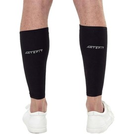 Artefit Calf Compression Sleeves for Men & Woman - Footless Socks Support Running & Sports - Leg Sleeve Brace for Shin & Calves - Black XL