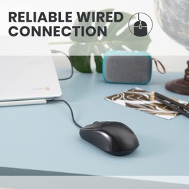 Perix PERIMICE-209U Basic Mouse Wired USB 1000DPI Optical Sensor 3-Button Black