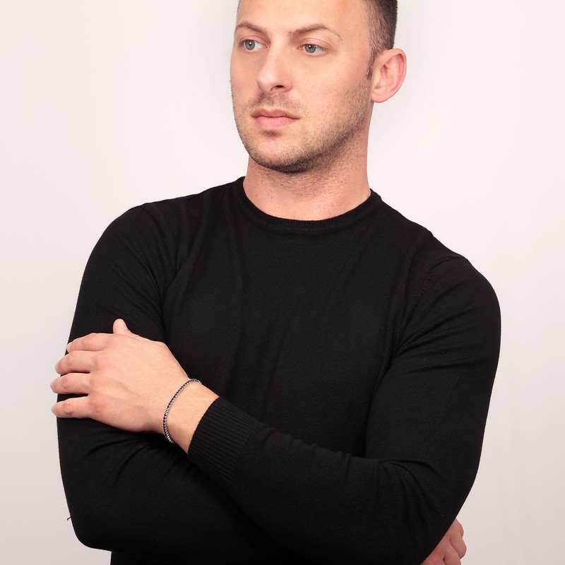 Morellato Alfa Collection SATN02 Men's Silver Bracelet, Sterling Silver