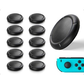 Emezddo 10 Stück Joystick Kappen,Daumengriffe Controller Ersatzkappe,Silikon Griffabdeckungen,Thumbsticks,Schutzhülle,Kompatibel mit Switch Spielkonsolen,Kompatibel mit Lite Spielkonsole(Schwarz)
