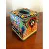 Handmade Talavera Square Tissue Holder – Vibrant Ceramic Tissue Box,