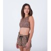 Hurley Women's Max Leopard High Neck 2 Way Top Bikini,