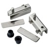 Glass Door Pivot Hinge, Polished Brass Pair