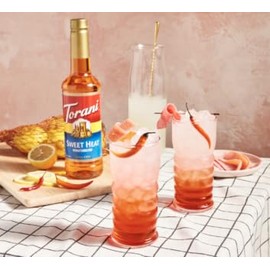 Torani Sweet Heat Syrup Flavoring 750 mL + ATREVO Pourer Dispenser Bundle. Swicy Flavor (Sweet & Spicy) Cocktail Syrup. PET Bottle.