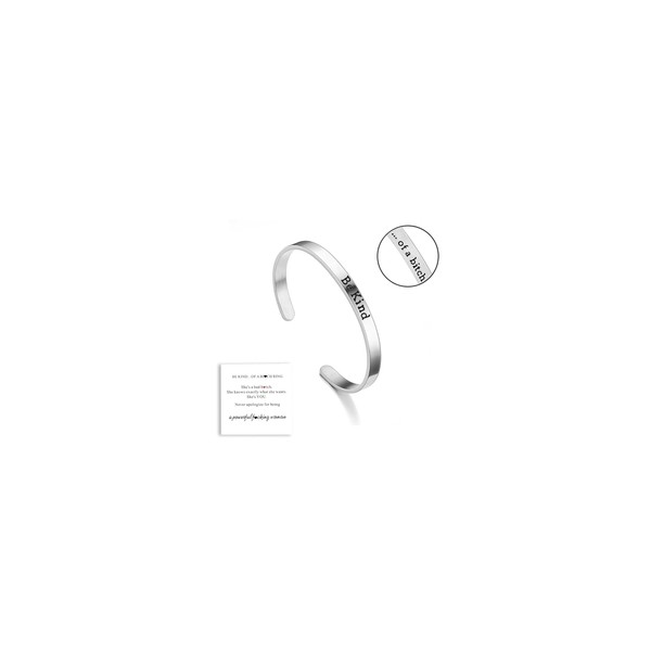 MIFYNN Be Kind of A Bracelet Stainless Steel Cuff Bracelet