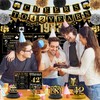 42nd Birthday Decorations for Women Men, 18PCS Black Gold Back