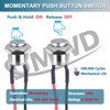 DMWD 2pcs 12mm Super Mini Metal Waterproof Anti-Vandal Momentary Push