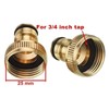 Topways® 3/4-Inch BSP Brass Garden Hose Tap Connector Female Threaded
