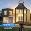18.62'' Dusk to Dawn Post Light Outdoor, Large 3-Light Lamp