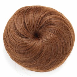 Onedor Synthetic Fiber Hair Extension Chignon Donut Bun Wig Hairpiece (12# - Light Brown)