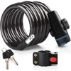 Cable Candado Flexible, KEVOSOK Candado de Bicicleta Antirrobo con Llave,