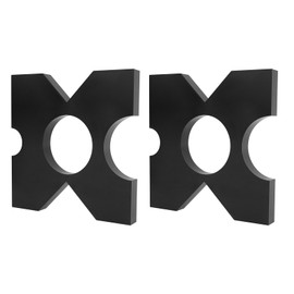 2 Pack Arbor Press Plate, 20 Ton and 32 Ton Shop Metal Press Plates, Heavy Shop Press Bed Plates with 4 Notch, H Frame Hydraulic Shop Press Plate, 1 inch/25mm Thickness, 1" x 9.75" x 9.75"