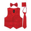 iGirlDress - Conjunto de chaleco de satén formal de 4