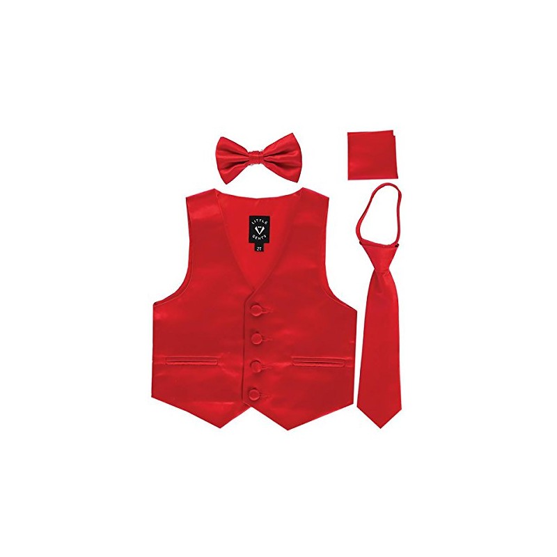iGirlDress - Conjunto de chaleco de satén formal de 4