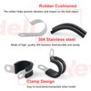 Newdeli 30Pcs Cable Clamps 1/2 Inch Stainless Steel Cable Clamp
