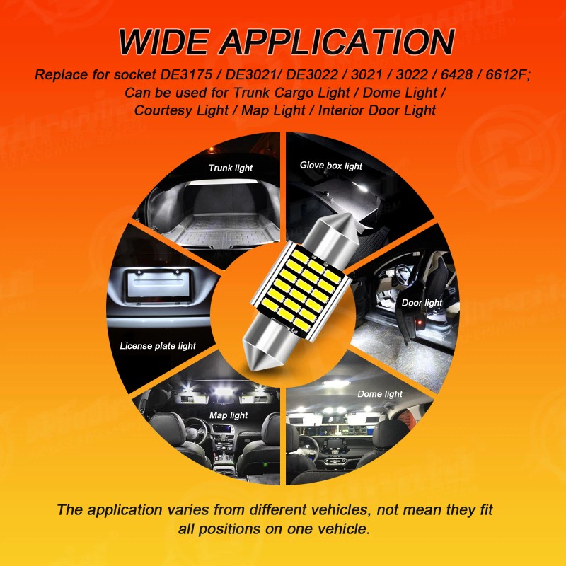 RIDROID 16PCS White Interior LED Lights Package kit For 2010-2021