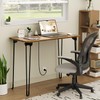 coeztt Folding Desk, 31.5" Hairpin Legs Small Desk with Power