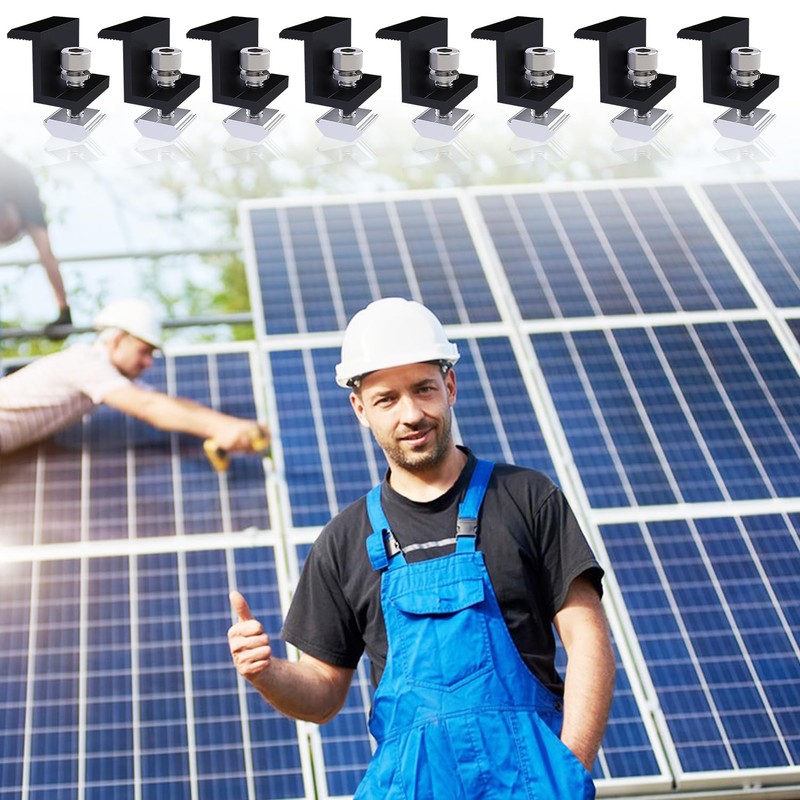 ZIOYA Pack of 8 Solar Panel Brackets, 30 mm Solar
