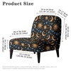 Xorudoydet Star Moon Pattern Armless Chair Cover, Wear-Resisting Soft Slipcovers