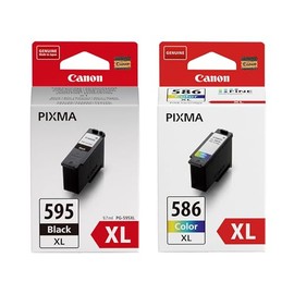 Canon PG-595XL High Yield Black & CL-586XL Colour - Ink For PIXMA TS4150i TS6550i TS7550i