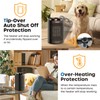 ECOWELL 1500W Portable Space Heater for Indoor Use, 60°Oscillating,Small Electric