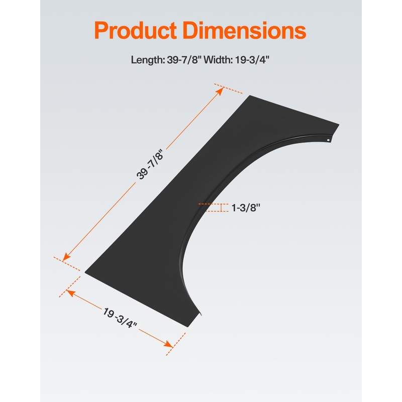 JY PERFORMANCE Rear Bed Wheel Arch Repair Panel Compatible with